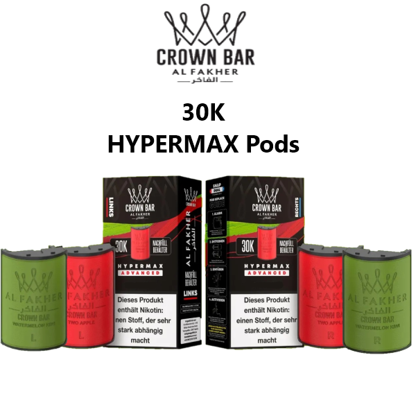 Al Fakher 30k Hypermax Pods Alle Sorten